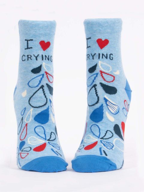 Image of I Heart Crying W-Ankle Socks BLUEQ